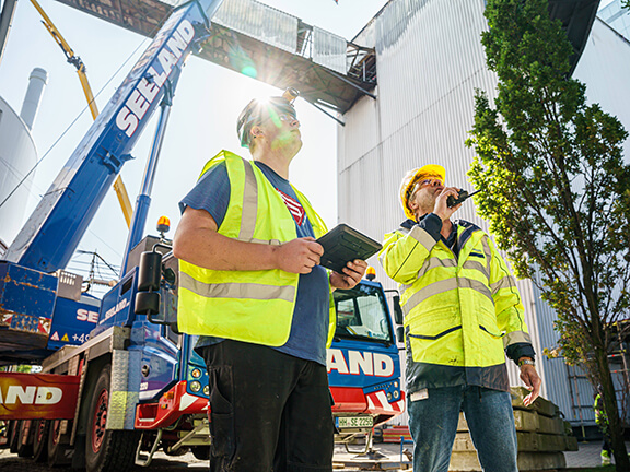 Einbringung Förderbandbrücken